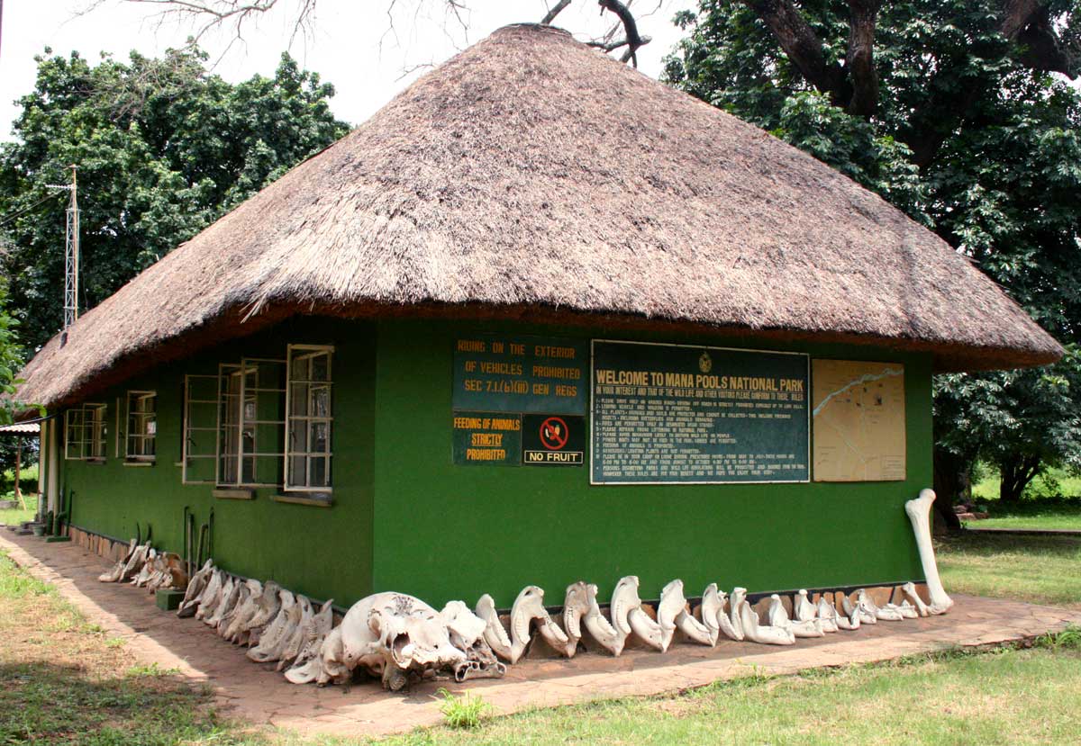 The main reception office at Mana Pools